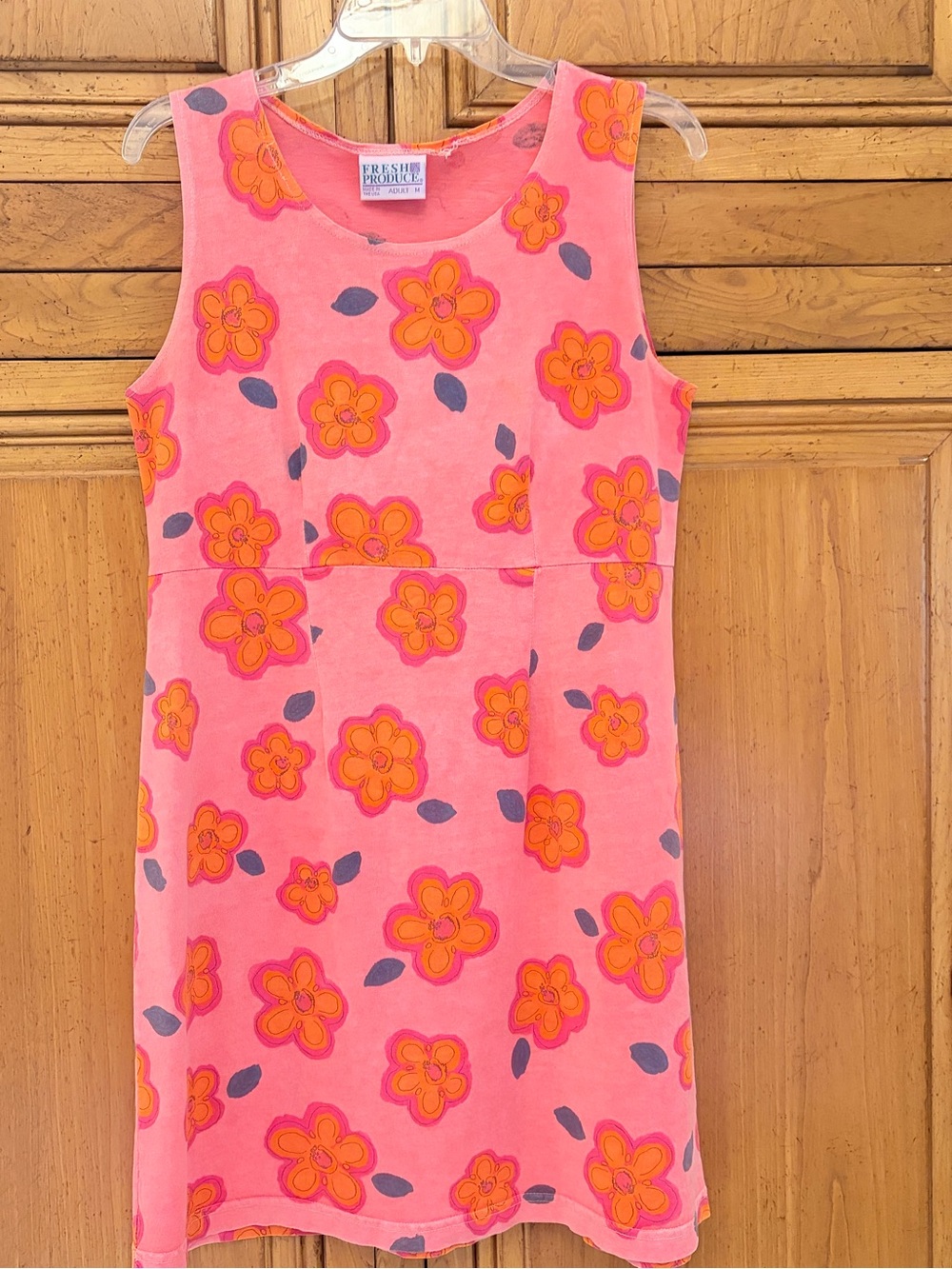 fresh produce Girls' Pink & Orange Floral Tank Dress